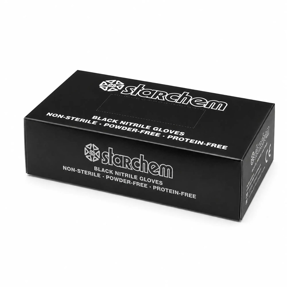 StarChem Black Disposable Nitrile Gloves Box of 100