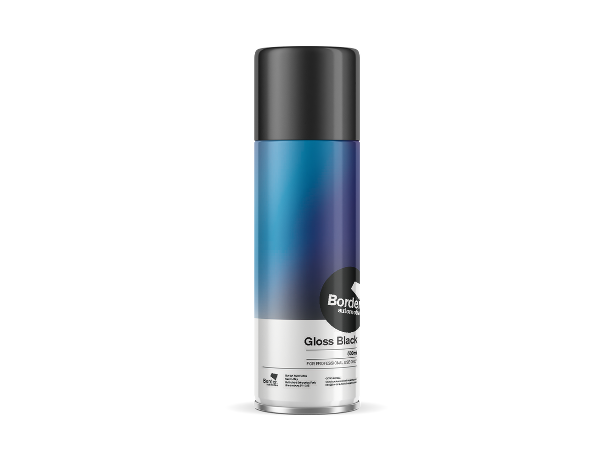 Border Automotive Gloss Black Aerosol 500ml