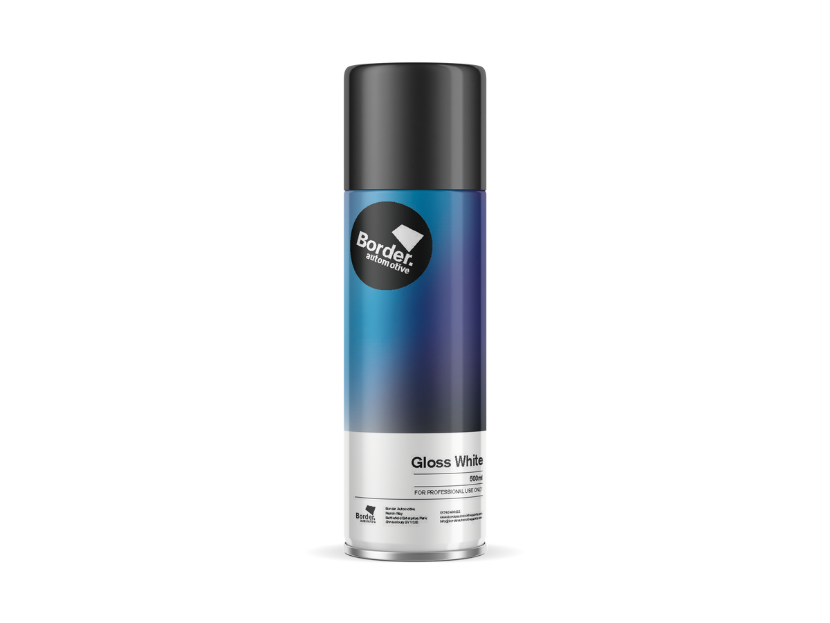 Border Automotive Gloss White Aerosol 500ml