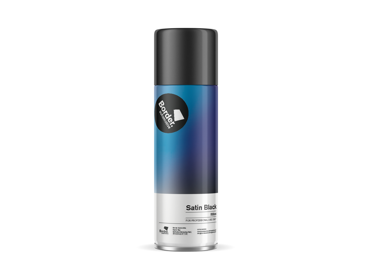 Border Automotive Satin Black Aerosol 500ml