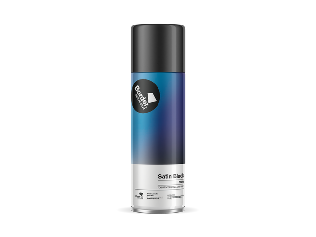 Border Automotive Satin Black Aerosol 500ml