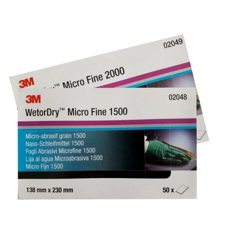 3M Wet and Dry Abrasive Sheets P1500 – Pack of 50 – 3M
