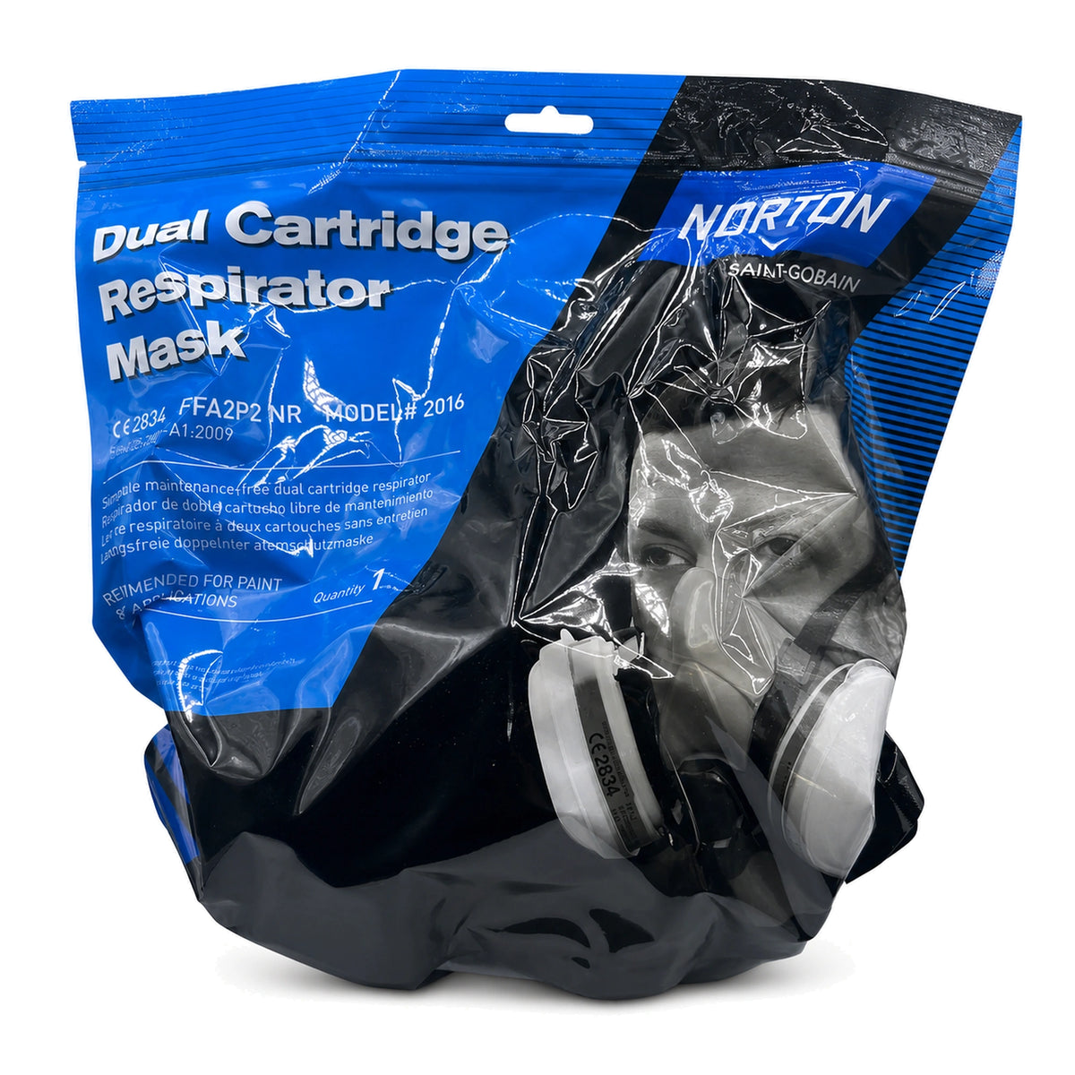 Norton Model 2016 Dual-Cartridge Respirator Mask – FFA A2P2 – Norton