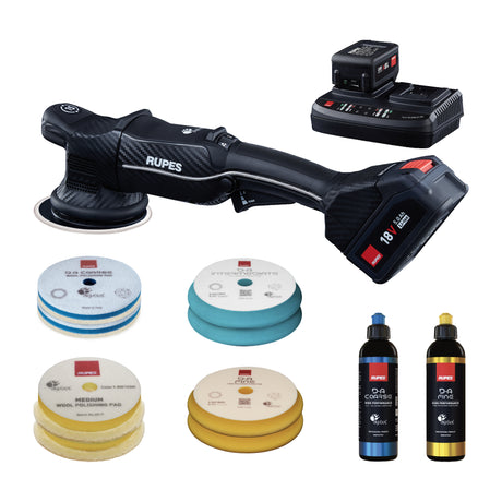RUPES BigFoot HLR15 iBrid Cordless Random Orbital Polisher BAS Kit – RUPES